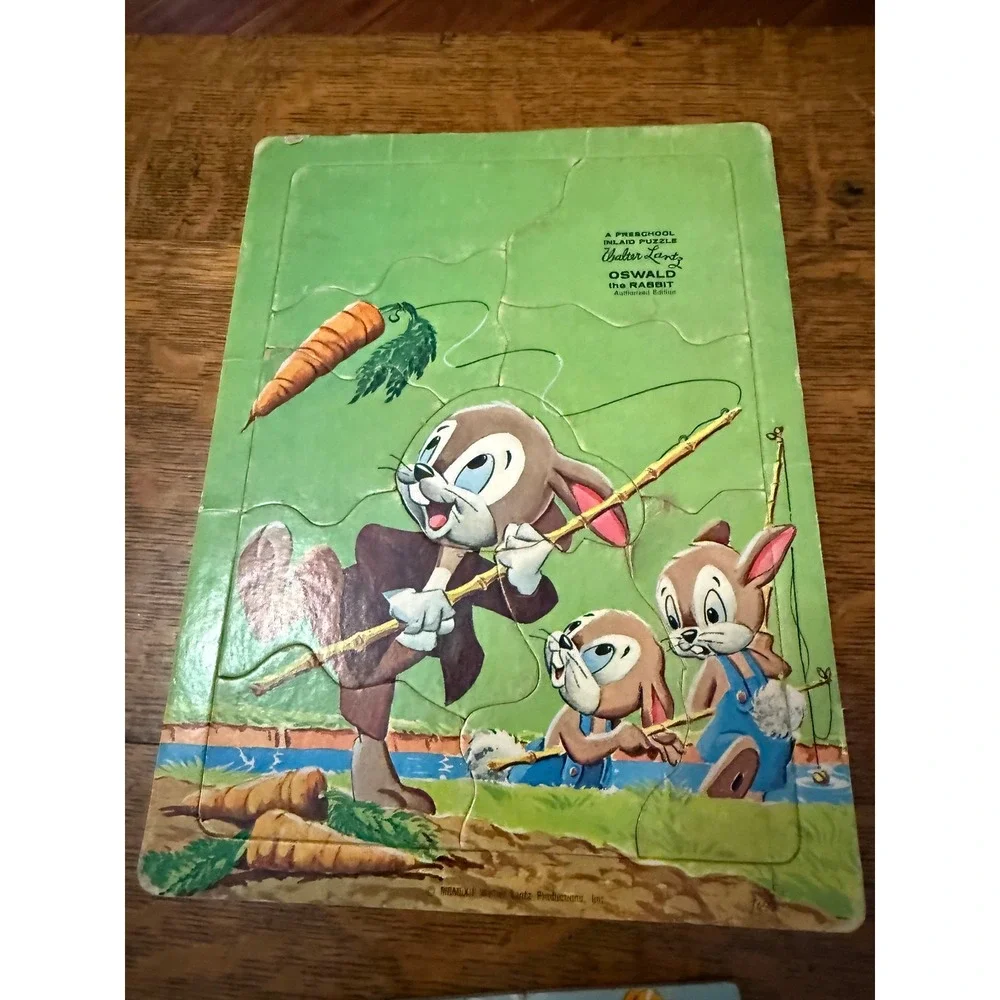 Vintage Rootie Kazootie Oswald Rabbit Inlaid‎ Puzzles Lot 4 1950s 1960s Lantz